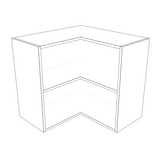 26x26" Wide x 24" High Corner Wall Cabinet - (White Cabinet Boxes - Thermofoil Doors)