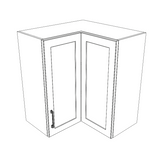 26x26" Wide x 30" High Corner Wall Cabinet - (White Cabinet Boxes - Thermofoil Doors)