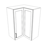 26x26" Wide x 36" High Corner Wall Cabinet - (White Cabinet Boxes - Thermofoil Doors)
