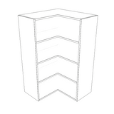 26x26" Wide x 42" High Corner Wall Cabinet - (White Cabinet Boxes - Thermofoil Doors)