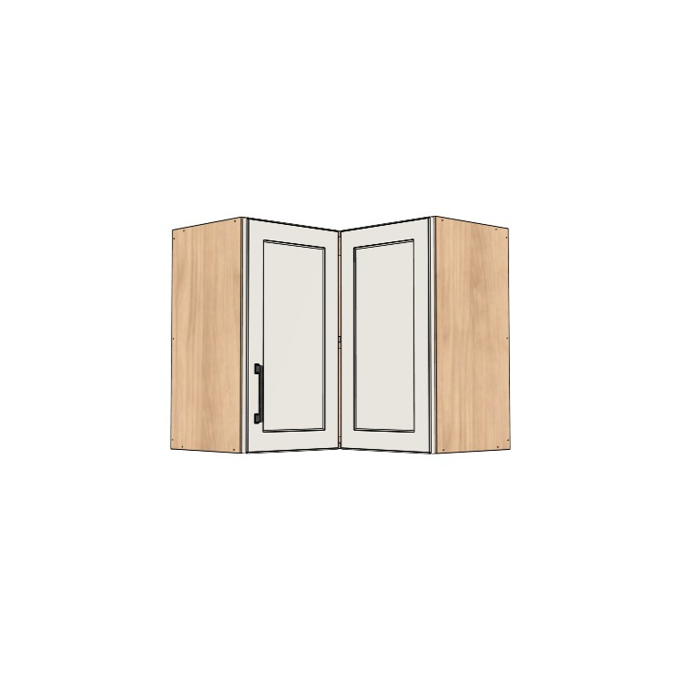 26x26" Wide x 24" High Corner Wall Cabinet - (Ply Wood Boxes - Painted Doors)