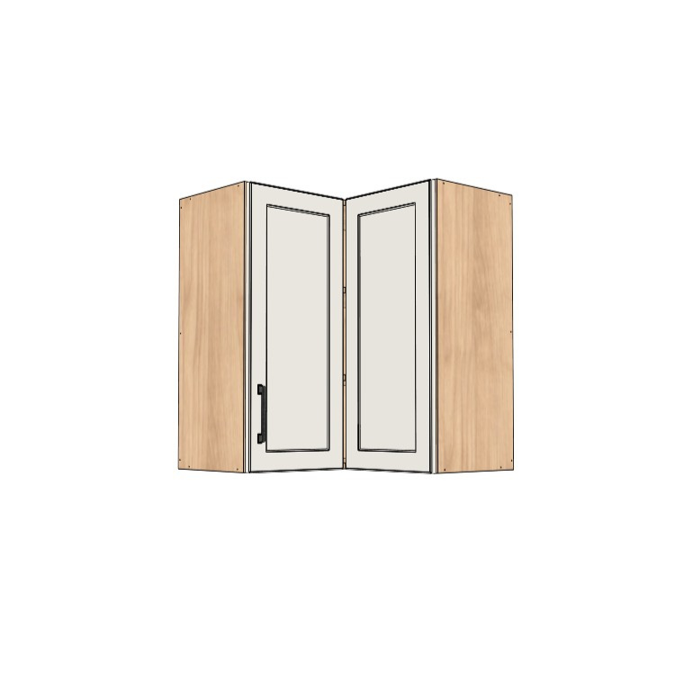 26x26" Wide x 30" High Corner Wall Cabinet - (Ply Wood Boxes - Thermofoil Doors)