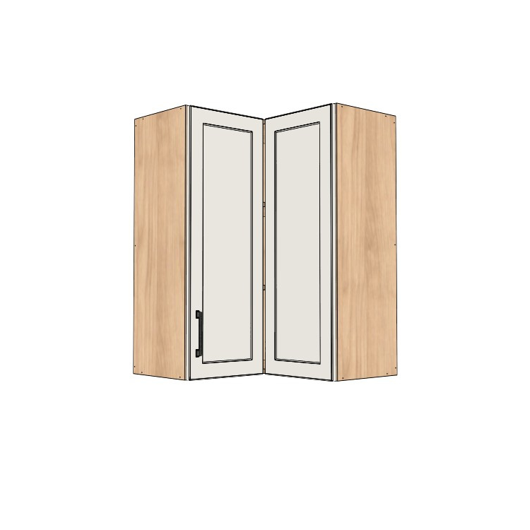 26x26" Wide x 36" High Corner Wall Cabinet - (Ply Wood Boxes - Thermofoil Doors)