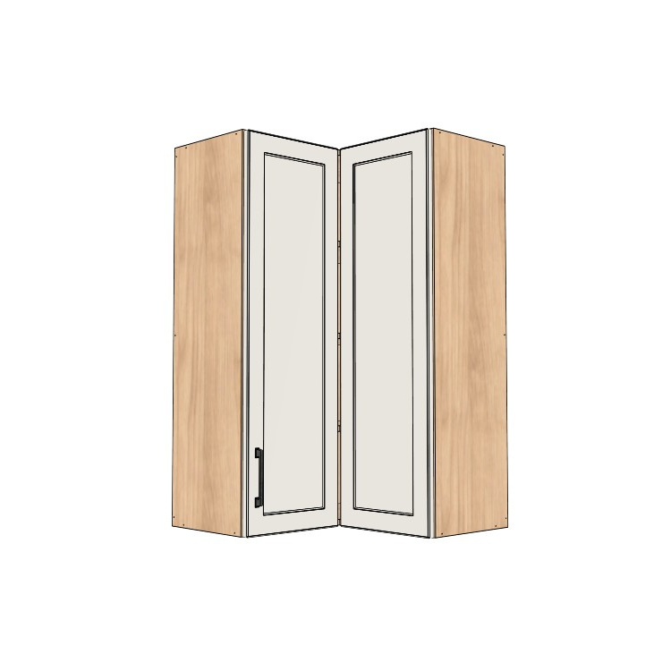 26x26" Wide x 42" High Corner Wall Cabinet - (Ply Wood Boxes - Painted Doors)