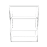 26" Wide x 34" High Wall Cabinet - (White Cabinet Boxes - Thermofoil Doors)