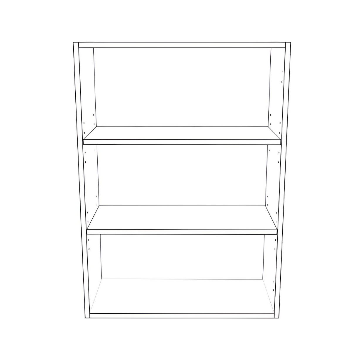 26" Wide x 36" High Wall Cabinet - (White Cabinet Boxes - Thermofoil Doors)