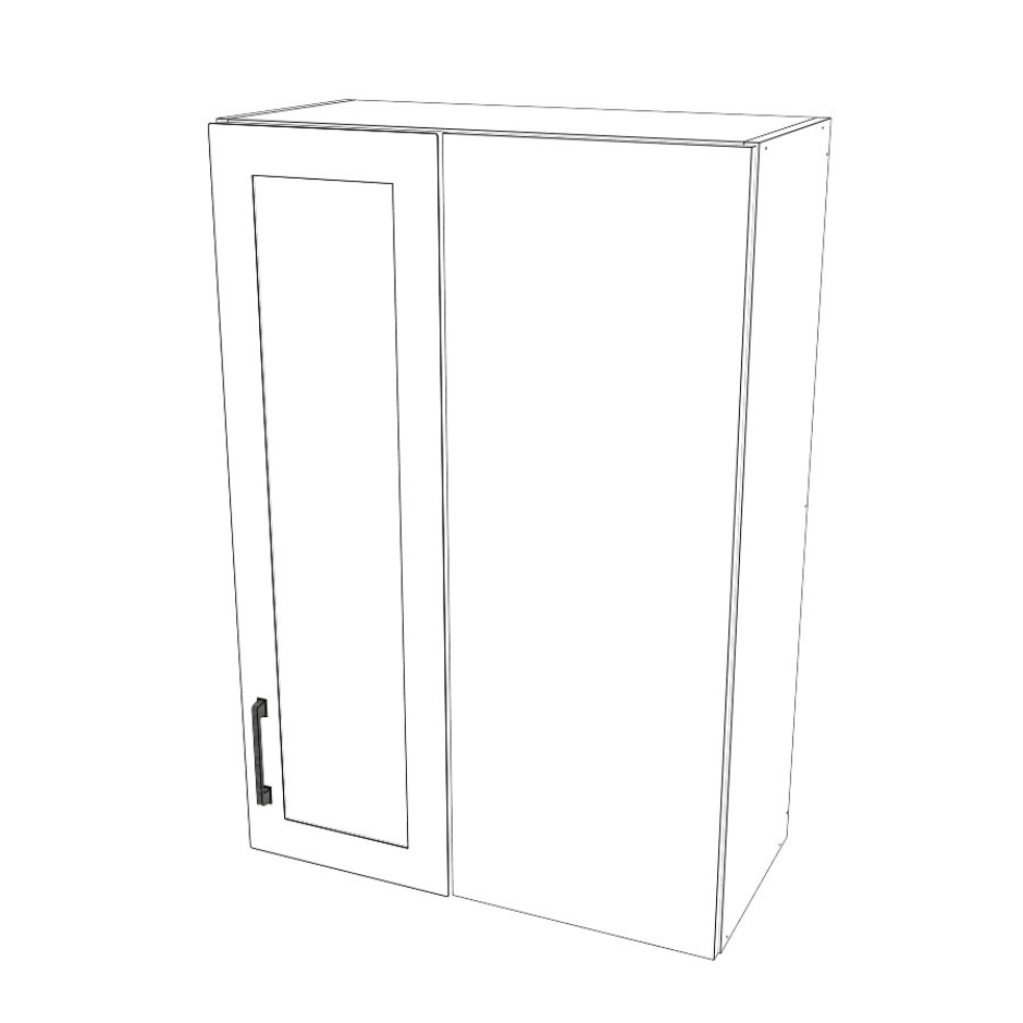 26" Wide 38" High Blind Corner Wall Cabinet - Door on Right/Left Side - (White Cabinet Boxes - Thermofoil Doors)