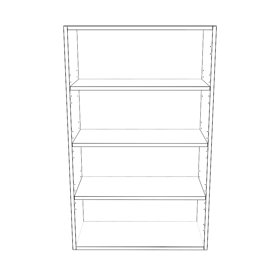 26" Wide x 42" High Wall Cabinet - (White Cabinet Boxes - Painted Doors)