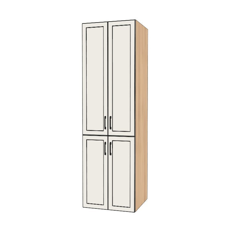 26" Wide Tall Pantry Cabinet - (Ply Wood Boxes - Painted Doors) 24 D