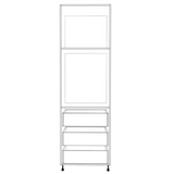 27" Wide Built In - 80-96 High - 34" 3 Drawer Max - 24 Deep - (White Cabinet Boxes - Thermofoil Doors)