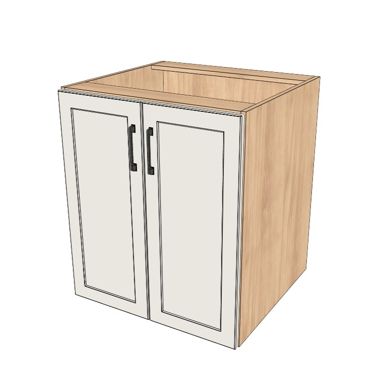 27" Wide Base Cabinet - (Ply Wood Boxes - Thermofoil Doors)