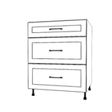 27" Wide Drawer Cabinet - (White Cabinet Boxes - Painted Doors)