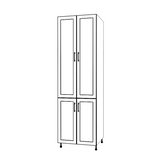 27" Wide Tall Pantry Cabinet - (White Cabinet Boxes - Thermofoil Doors) 24 D
