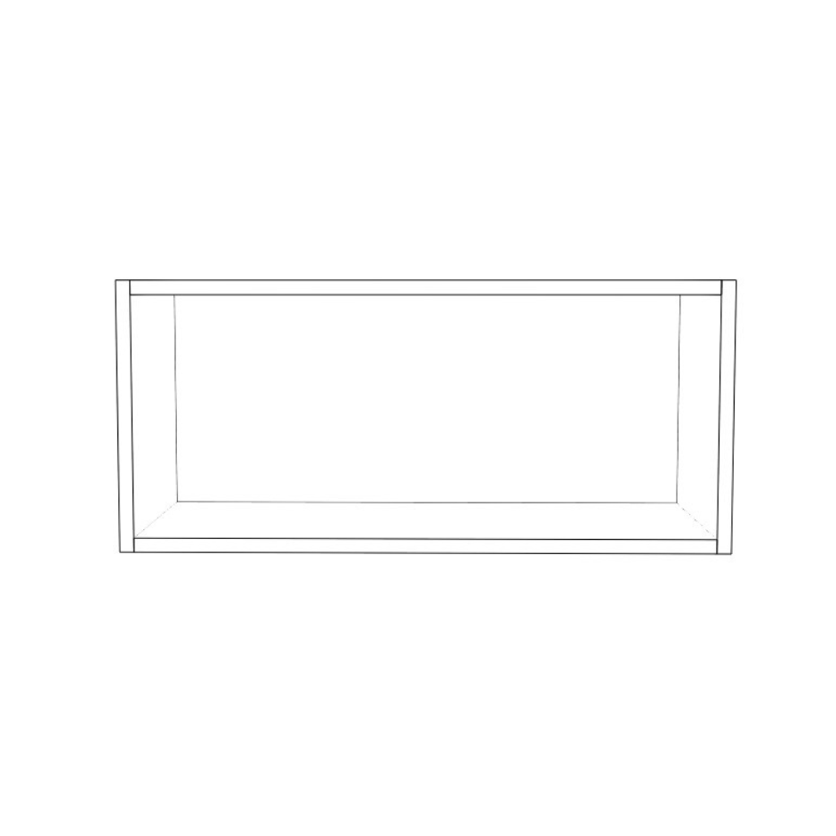 27" Wide x 12" High Wall Cabinet - (White Cabinet Boxes - Thermofoil Doors)
