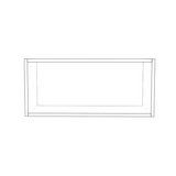 27" Wide x 12" High Wall Cabinet - (White Cabinet Boxes - Thermofoil Doors)