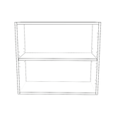 27" Wide x 24" High Wall Cabinet - (White Cabinet Boxes - Thermofoil Doors)