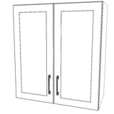27" Wide x 30" High Wall Cabinet - (White Cabinet Boxes - Thermofoil Doors)