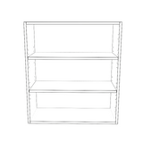 27" Wide x 30" High Wall Cabinet - (White Cabinet Boxes - Thermofoil Doors)