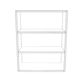 27" Wide x 34" High Wall Cabinet - (White Cabinet Boxes - Thermofoil Doors)