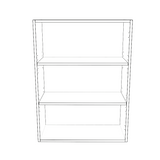 27" Wide x 36" High Wall Cabinet - (White Cabinet Boxes - Thermofoil Doors)