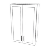 27" Wide x 42" High Wall Cabinet - (White Cabinet Boxes - Thermofoil Doors)