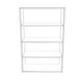 27" Wide x 42" High Wall Cabinet - (White Cabinet Boxes - Thermofoil Doors)