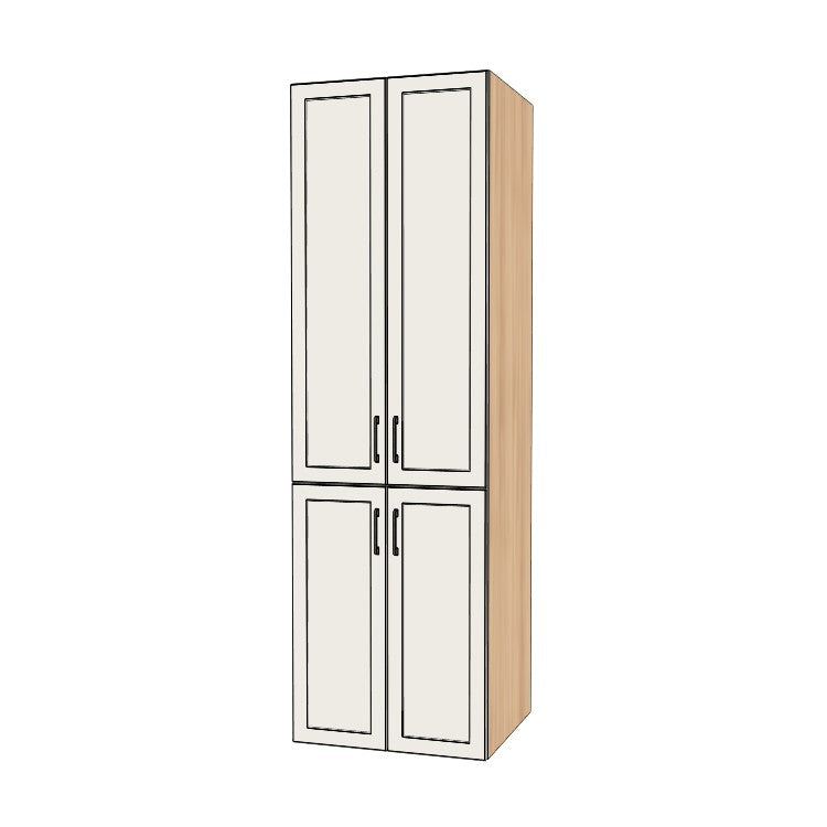 27" Wide Tall Pantry Cabinet - (Ply Wood Boxes - Painted Doors) 24 D