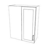 28" Wide 36" High Blind Corner Wall Cabinet - Door on Right/Left Side - (White Cabinet Boxes - Thermofoil Doors)