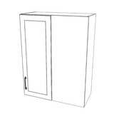 28" Wide 36" High Blind Corner Wall Cabinet - Door on Right/Left Side - (White Cabinet Boxes - Thermofoil Doors)