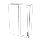 28" Wide 42" High Blind Corner Wall Cabinet - Door on Right/Left Side - (White Cabinet Boxes - Thermofoil Doors)
