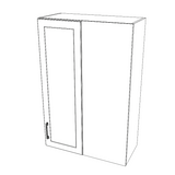 28" Wide 42" High Blind Corner Wall Cabinet - Door on Right/Left Side - (White Cabinet Boxes - Thermofoil Doors)