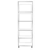 29" Wide Tall Pantry Cabinet - (White Cabinet Boxes - Thermofoil Doors) 24 D