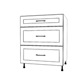 28" Wide Drawer Cabinet - (White Cabinet Boxes - Painted Doors)
