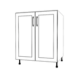 28" Wide Base Cabinet - (White Cabinet Boxes - Thermofoil Doors)