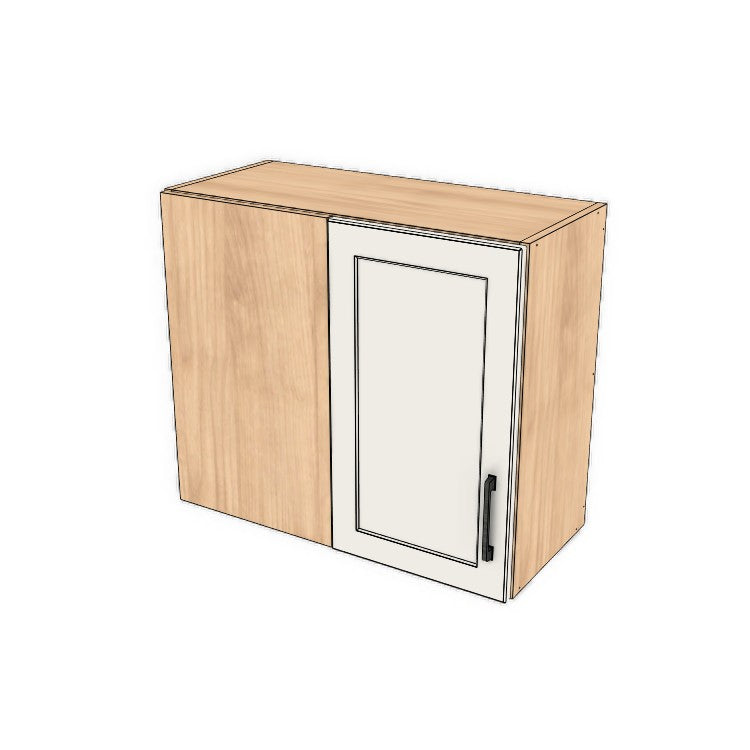 28" Wide 24" High Blind Corner Wall Cabinet - Door on Right/Left Side - (Ply Wood Boxes - Painted Doors)