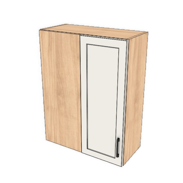 28" Wide 36" High Blind Corner Wall Cabinet - Door on Right/Left Side - (Ply Wood Boxes - Painted Doors)