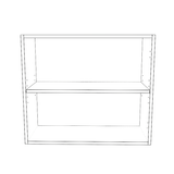 28" Wide x 24" High Wall Cabinet - (White Cabinet Boxes - Thermofoil Doors)