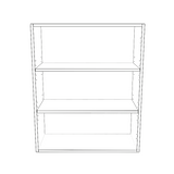 28" Wide x 34" High Wall Cabinet - (White Cabinet Boxes - Thermofoil Doors)