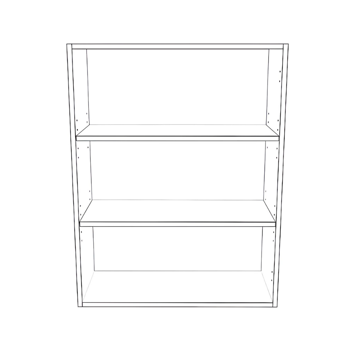 28" Wide x 36" High Wall Cabinet - (White Cabinet Boxes - Painted Doors)