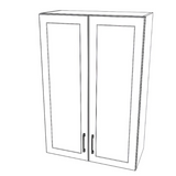 28" Wide x 42" High Wall Cabinet - (White Cabinet Boxes - Thermofoil Doors)