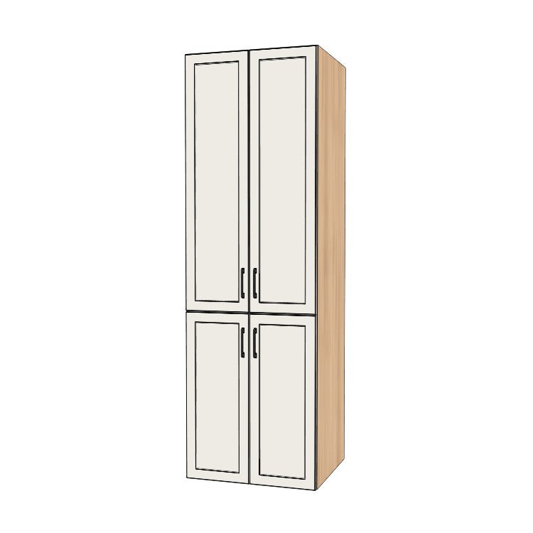 28" Wide Tall Pantry Cabinet - (Ply Wood Boxes - Painted Doors) 24 D
