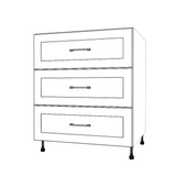29" Wide Drawer Cabinet - (White Cabinet Boxes - Painted Doors)
