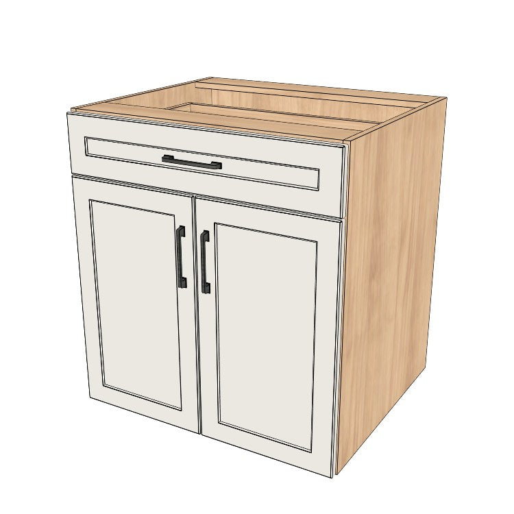 29" Wide Base Cabinet With Drawer On Top - (Ply Wood Boxes - Thermofoil Doors)