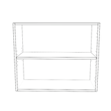 29" Wide x 24" High Wall Cabinet - (White Cabinet Boxes - Thermofoil Doors)