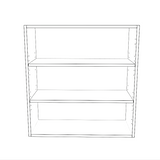 29" Wide x 30" High Wall Cabinet - (White Cabinet Boxes - Painted Doors)