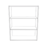 29" Wide x 36" High Wall Cabinet - (White Cabinet Boxes - Thermofoil Doors)