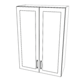 29" Wide x 42" High Wall Cabinet - (White Cabinet Boxes - Thermofoil Doors)