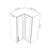 24x24" Wide x 36" High Corner Wall Cabinet - (White Cabinet Boxes - Thermofoil Doors)