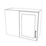 30" Wide 24" High Blind Corner Wall Cabinet - Door on Right/Left Side - (White Cabinet Boxes - Thermofoil Doors)