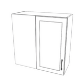 30" Wide 30" High Blind Corner Wall Cabinet - Door on Right/Left Side - (White Cabinet Boxes - Thermofoil Doors)